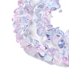 Spray Painted Transparent Glass Beads Strands X-GLAA-P060-01A-16-4