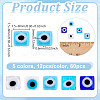 60Pcs 5 Colors Handmade Evil Eye Lampwork Beads LAMP-NB0002-19-2