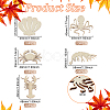 100Pcs 5 Styles Unfinished Wooden Cutouts WOOD-OC0002-87-2