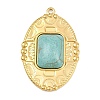Bohemian Style 304 Stainless Steel with Synthetic Turquoise Pendants STAS-G381-02G-04-1