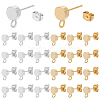 24Pcs 2 Colors Brass Stud Earring KK-BC0013-93-1