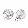 Non-Tarnish 304 Stainless Steel Wire Pendants STAS-ZX013-22-20mm-P-2