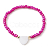 5Pcs 5 Colors Glass Seed Beaded Stretch Bracelet Sets BJEW-MZ00127-5
