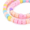 Handmade Polymer Clay Beads Strands CLAY-T020-09F-3