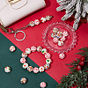 30Pcs 3 Styles Round with Christmas Theme Pattern Silicone Focal Beads SIL-SC0002-97C-4