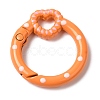 Spray Painted Alloy Spring Gate Ring PALLOY-P292-04-2