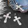Tarnish Resistant 304 Stainless Steel Crucifix Cross Big Pendants for Easter STAS-V0493-79C-4