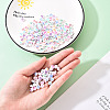 White Opaque Acrylic Beads MACR-YW0001-20B-5