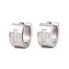 304 Stainless Steel Micro Pave Clear Cubic Zirconia Hoop Earrings EJEW-G457-03P-4