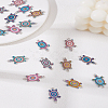 20Pcs 10 Colors Alloy Enamel Connector Charms ENAM-LP0001-13-1