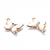 Eco-Friendly Alloy Micro Pave Clear Cubic Zirconia Links Connectors ENAM-Q437-058E-NR-3