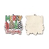 Single Face Christmas Printed Wood Big Pendants WOOD-D025-39-1