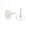 Non-Tarnish 304 Stainless Steel Stud Earring Findings A-STAS-D448-088P-10mm-2