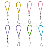 1 Set PU Leather Knitting Wrist Lanyard Hand Mobile Straps HJEW-FH0006-50-1