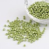 DIY Craft Beads 8/0 Opaque Colors Lustered Round Glass Seed Beads X-SEED-A012-3mm-124-1