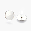 Tarnish Resistant Eco-Friendly 316 Surgical Stainless Steel Stud Earring Settings STAS-F181-01P-14mm-2
