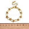 667 Stainless Steel(Grade 201 Equivalent) Paperclip Chain Bracelets for Women BJEW-P347-03G-5