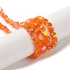 Transparent Electroplate Glass Beads Strands GLAA-Q099-A01-M02-2