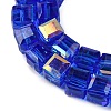 Electroplate Glass Beads Strands EGLA-H108-01A-HP03-3