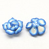 Handmade Polymer Clay 3D Flower Lotus Beads X-CLAY-Q203-25mm-M-2