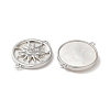 Brass Micro Pave Clear Cubic Zirconia Sun Connector Charms BSHE-Z003-09P-1