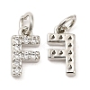 Brass Micro Pave Grade AAA Cubic Zirconia Charms LS-ZIRC-P067-11P-F-NR-2