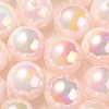 UV Plating Rainbow Iridescent Acrylic Beads PACR-E001-03H-1