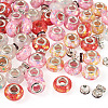 50Pcs 5 Colors Transparent Resin Rondelle European Beads RESI-TA0005-63B-3