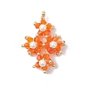Imitate Austrian Crystal Glass & Glass Seed Beads Pendants PALLOY-MZ01060-01-1