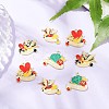 8Pcs 4 Styles Mother's Day Theme Alloy Enamel Pendants ENAM-FP0002-25-5