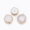 Natural Dyed Quartz Pendants G-P399-B04-1