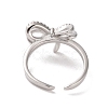 Brass Micro Pave Cubic Zirconia Open Cuff Ring RJEW-K256-58A-P-3
