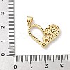 Brass Micro Pave Clear Cubic Zirconia Pendants KK-H537-28B-G-3
