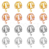 16Pcs 4 Colors Rack Plating Brass Micro Pave Cubic Zirconia Hanger Links KK-DC0003-65-1