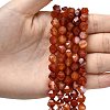 Natural Red Banded Agate Beads Strands G-Z119-A05-02-2