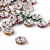 Brass Acrylic Rhinestone Spacer Beads RSB7mm-3