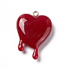 Opaque Resin Pendants RESI-F028-01A-3