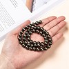 Natural Pyrite Beads Strands G-L031-8mm-01-4