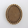Vintage Alloy Brooch Cabochon Bezel Settings X-PALLOY-N0085-20AB-NF-1