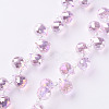 Transparent Glass Beads Strands GLAA-T006-14G-1