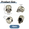 4Pcs Brass Beads KK-FH0008-09A-AS-2
