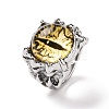 Dragon Eye Glass Wide Band Rings for Men RJEW-E017-01AS-04-2