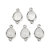 Natural Quartz Crystal Faceted Connector Charms G-L514-048G-03-1