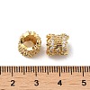 Rack Plating Brass Micro Pave Cubic Zirconia Beads KK-Q795-03-4