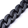 Handmade Opaque Acrylic Curb Chains AJEW-JB00564-02-1