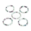 Natural Fluorite Stretch Bracelets BJEW-E373-8mm-10-2