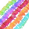 Natural Dyed Quartz Pointed Beads Strands G-G791-12-1