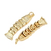 Brass Micro Pave Cubic Zirconia Pendants KK-A269-19G-2
