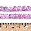 Baking Paint Crackle Glass Bead Strands DGLA-R053-03J-1-4
