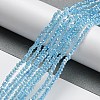 Transparent Baking Paint Glass Beads Strands DGLA-F002-02A-04-2